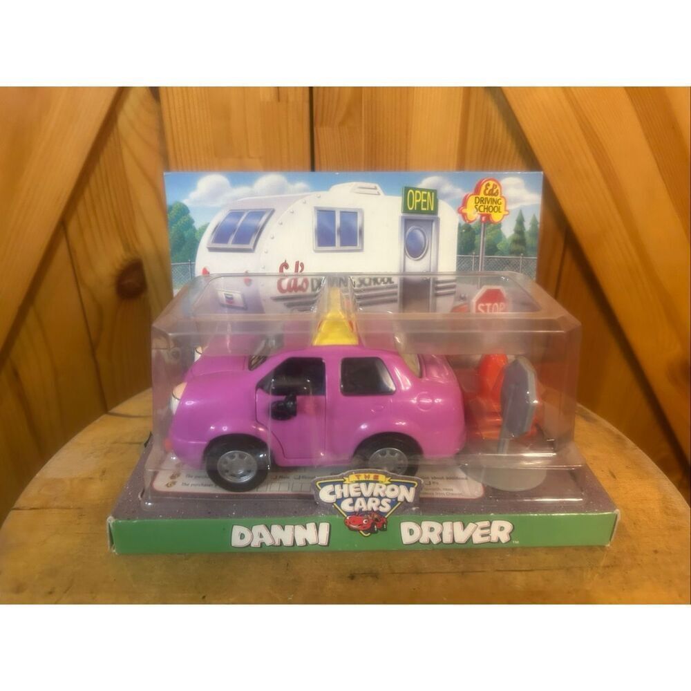 1998 CHEVRON CARS Danni Driver Student Driver Pink Vintage Collectible Car (6071